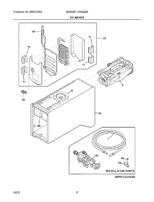Ice Maker parts for Frigidaire Side-By-Side Refrigerator 40522286A from AppliancePartsPros.com