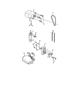 Motor And Foot Controller parts for White Mechanical Sewing Machine 4075 from AppliancePartsPros.com