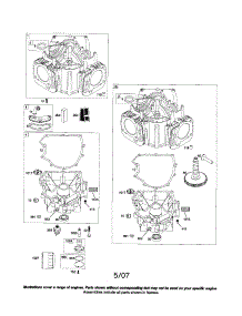 Cylinder / Sump parts for Briggs & Stratton Lawn & Garden Engine 40H700-0027-E1 from AppliancePartsPros.com