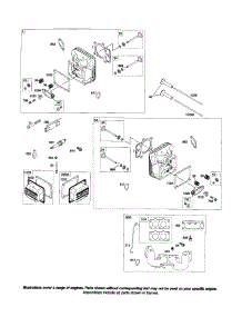 Head / Manifold parts for Briggs & Stratton Lawn & Garden Engine 40H700-0027-E1 from AppliancePartsPros.com