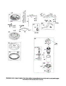 Motor / Flywheel parts for Briggs & Stratton Lawn & Garden Engine 40H700-0027-E1 from AppliancePartsPros.com