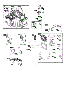 Cylinder parts for Briggs & Stratton Lawn & Garden Engine 40N877-0039-G1 from AppliancePartsPros.com