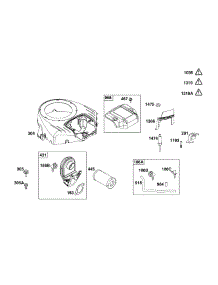 Blower Housing / Air Cleaner parts for Briggs & Stratton Lawn & Garden Engine 40N877-0067-G1 from AppliancePartsPros.com