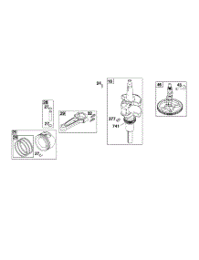 Crankshaft parts for Briggs & Stratton Lawn & Garden Engine 40N877-0067-G1 from AppliancePartsPros.com