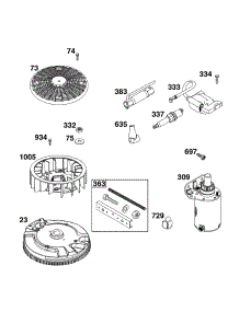 Flywheel / Ignition / Starter parts for Briggs & Stratton Lawn & Garden Engine 40N877-0067-G1 from AppliancePartsPros.com