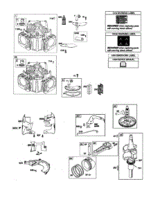 Cylinder / Crankshaft / Camshaft parts for Briggs & Stratton Lawn & Garden Engine 40S877-0021-G1 from AppliancePartsPros.com