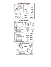 Engine / Valve Gasket Sets parts for Briggs & Stratton Lawn & Garden Engine 40S877-0021-G1 from AppliancePartsPros.com