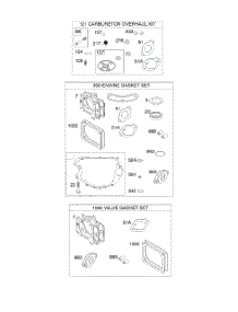 Carburetor Overhaul Kit / Engine / Valve Gasket Sets parts for Briggs & Stratton Lawn & Garden Engine 40U877-0003-G1 from AppliancePartsPros.com