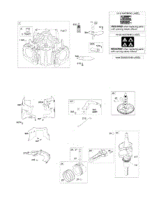 Cylinder / Crankshaft / Piston / Rings parts for Briggs & Stratton Lawn & Garden Engine 40U877-0003-G1 from AppliancePartsPros.com