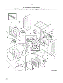 Upper Cabinet / Drum Heater parts for Kenmore Laundry Center 417.61722511 (41761722511, 417 61722511) from AppliancePartsPros.com