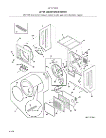 Upper Cabinet / Drum Heater parts for Kenmore Laundry Center 417.71712512 (41771712512, 417 71712512) from AppliancePartsPros.com