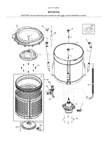 Motor / Tub parts for Kenmore Laundry Center 417.71712512 (41771712512, 417 71712512) from AppliancePartsPros.com