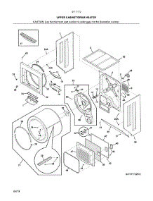 Upper Cabinet / Drum Heater parts for Kenmore Laundry Center 417.71722512 (41771722512, 417 71722512) from AppliancePartsPros.com