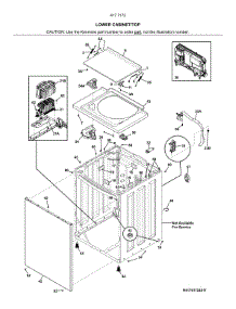 Lower Cabinet / Top parts for Kenmore Laundry Center 417.71723512 (41771723512, 417 71723512) from AppliancePartsPros.com