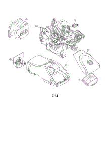 Muffler / Short Block parts for Mtd Gas Chainsaw 41AY469S799 from AppliancePartsPros.com