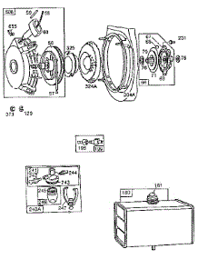 Rewind Starter parts for Briggs & Stratton Lawn & Garden Engine 422400 TO 422499 (1010 - 1026) from AppliancePartsPros.com