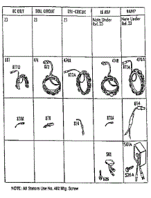 Stator Chart parts for Briggs & Stratton Lawn & Garden Engine 422400 TO 422499 (1109) from AppliancePartsPros.com