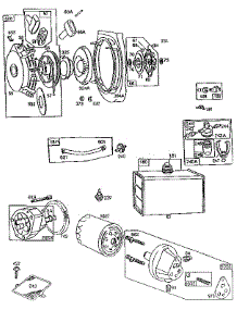 Rewind Starter And Oil Filter Adapter Assembly parts for Briggs & Stratton Lawn & Garden Engine 422400 TO 422499 (1264 - 1270) from AppliancePartsPros.com