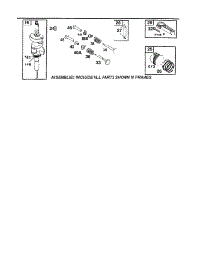 Crankshaft parts for Briggs & Stratton Lawn & Garden Engine 422700 TO 422799 (1275 - 1281) from AppliancePartsPros.com