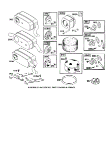 Exhaust Muffler parts for Briggs & Stratton Lawn & Garden Engine 422700 TO 422799 (1705 - 1727) from AppliancePartsPros.com