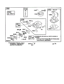 Carburetor (Iii) parts for Briggs & Stratton Lawn & Garden Engine 422700 TO 422799 (2107, 2281, 2500) from AppliancePartsPros.com