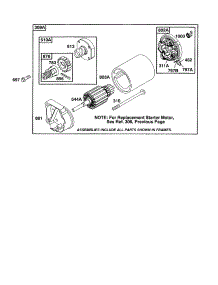 Starter Housing parts for Briggs & Stratton Lawn & Garden Engine 422700 TO 422799 (2107, 2281, 2500) from AppliancePartsPros.com