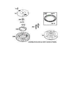 Flywheel parts for Briggs & Stratton Lawn & Garden Engine 422700 TO 422799 (4822) from AppliancePartsPros.com