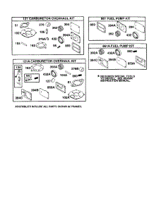 Fuel Pump / Carburetor parts for Briggs & Stratton Lawn & Garden Engine 422700 TO 422799 (4822) from AppliancePartsPros.com