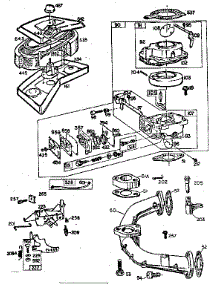 Manifold And Carburetor Assembly parts for Briggs & Stratton Lawn & Garden Engine 422707 (0133-01 - 0133-01) from AppliancePartsPros.com