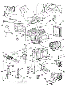 Cylinder, Crankshaft And Engine Base Group parts for Briggs & Stratton Lawn & Garden Engine 422707 (1511-01 - 1511-01) from AppliancePartsPros.com