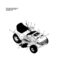 Decals parts for Yard King Front-Engine Lawn Tractor 425018X06A from AppliancePartsPros.com
