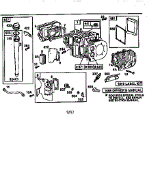 Cylinder Assembly parts for Briggs & Stratton Lawn & Garden Engine 42A700 TO 42A799 from AppliancePartsPros.com