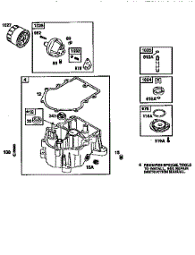 Sump Assembly parts for Briggs & Stratton Lawn & Garden Engine 42A700 TO 42A799 from AppliancePartsPros.com