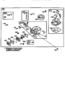 Carburetor parts for Briggs & Stratton Lawn & Garden Engine 42A700 TO 42A799 from AppliancePartsPros.com
