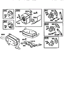 Muffler Assembly parts for Briggs & Stratton Lawn & Garden Engine 42A700 TO 42A799 from AppliancePartsPros.com