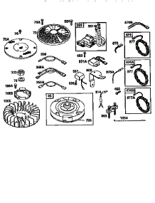 Flywheel And Alternator Assembly parts for Briggs & Stratton Lawn & Garden Engine 42A700 TO 42A799 from AppliancePartsPros.com