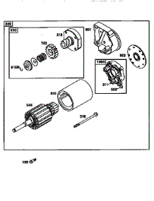 Starter Assembly- Type 2107,2127,2201,2600. parts for Briggs & Stratton Lawn & Garden Engine 42A700 TO 42A799 from AppliancePartsPros.com