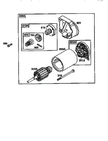 Starter Assembly- Type-1107,1127,1201,1270,1600 parts for Briggs & Stratton Lawn & Garden Engine 42A700 TO 42A799 from AppliancePartsPros.com