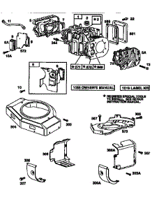 Engine Assembly parts for Briggs & Stratton Lawn & Garden Engine 42A707-1299 from AppliancePartsPros.com