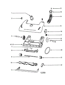 Hood parts for Eureka Upright Vacuum 4325AT-2 from AppliancePartsPros.com