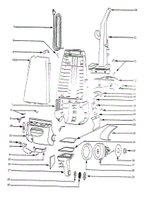 Handle And Motor Housing parts for Eureka Upright Vacuum 4351DT-2 from AppliancePartsPros.com