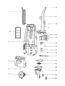 Motor / Cover parts for Eureka Upright Vacuum 4386AT-1 from AppliancePartsPros.com