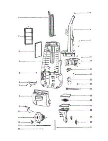 Motor Cover / Handle parts for Eureka Upright Vacuum 4388BT-3 from AppliancePartsPros.com