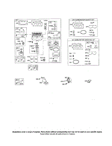 Carburetor parts for Briggs & Stratton Lawn & Garden Engine 445500 (0485 THRU 0510) from AppliancePartsPros.com