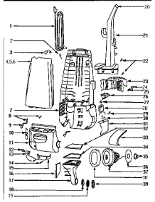 Housing And Handle parts for Eureka Upright Vacuum 4455A from AppliancePartsPros.com