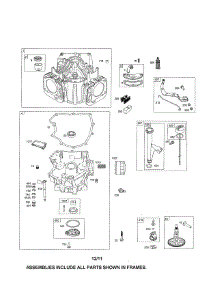 Cylinder / Sump parts for Briggs & Stratton Lawn & Garden Engine 445677-0955-G5 from AppliancePartsPros.com
