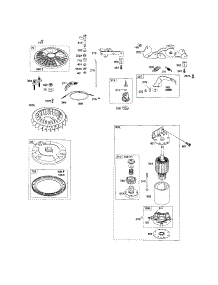 Motor-Starter / Flywheel parts for Briggs & Stratton Lawn & Garden Engine 445700 (0027-0594) from AppliancePartsPros.com