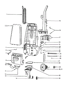 Body parts for Eureka Upright Vacuum 4469AT from AppliancePartsPros.com