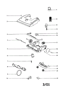 Hood parts for Eureka Upright Vacuum 4484AT from AppliancePartsPros.com