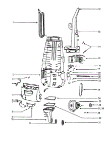 Handle And Motor Housing parts for Eureka Upright Vacuum 4484AT-1 from AppliancePartsPros.com